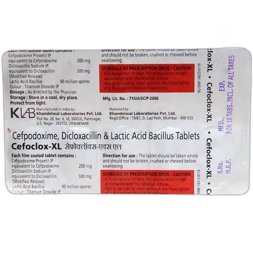 cefoclox xl tablet 10's